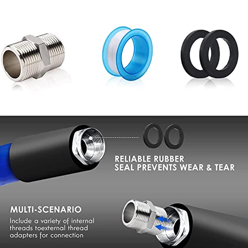 Fayelong Beheizter Wasserschlauch für Wohnmobile, Beheizter Trinkwasserschlauch mit Thermostat 1/2 Zoll Innendurchmesser -45 °F Temperaturbeständigkeit für Camper Garden Truck (50FT)