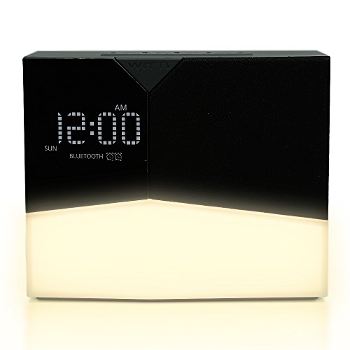 WITTI - BEDDI Glow | App Enabled Intelligent Alarm Clock with Wake-up Light, Bluetooth Speaker and USB Charger