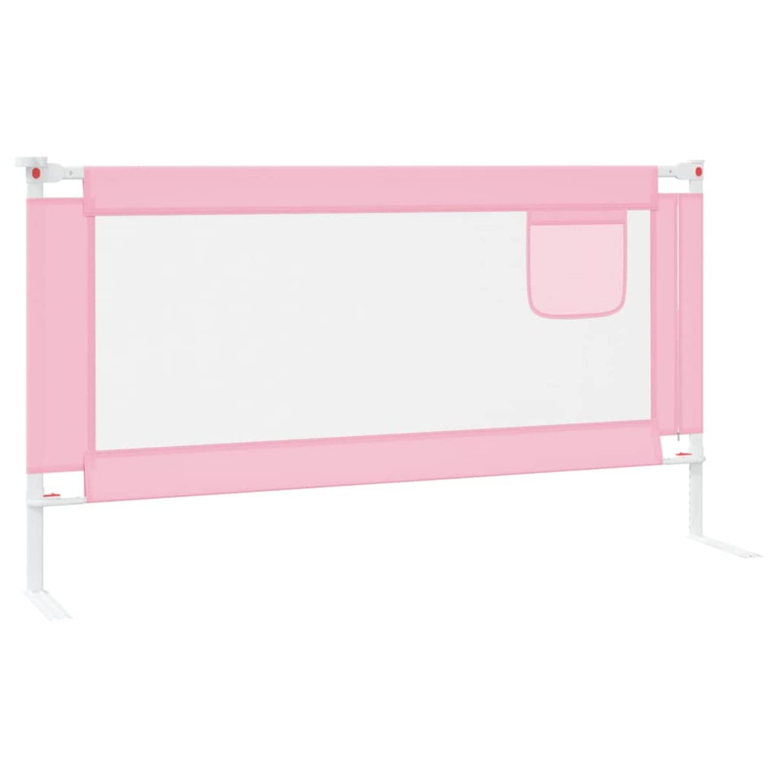Mogou Barandilla de Seguridad Cama de niño, Barandilla Cama Niño, Barrera Cuna, Defensa Extensible, Barandilla Sofa, Rosa Tela 160x25 cm