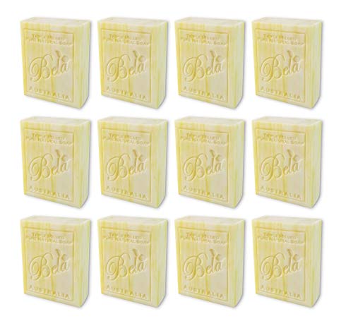 Bela Bath & Beauty, Patchouli, Triple French Milled Moisturizing Soap Bars, No Harsh Ingredients, 3.3 Oz. Each - 12 Pack #TOP22
