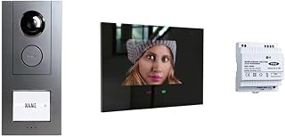 m-e Video Türsprechanlage – Sprechanlage mit Kamera für Einfamilienhaus – WLAN & App-Anbindung – 7 Zoll Touchscreen, Nachtsicht & digitaler Bildspeicher - 4 Draht (Anthrazit/Schwarz)