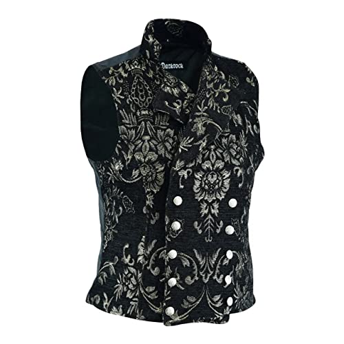 Darkrock MEN’S VICTORIAN GENTLEMAN’S ARISTOCRAT VEST TAPESTRY/STYLISH CASUAL VEST/USA4