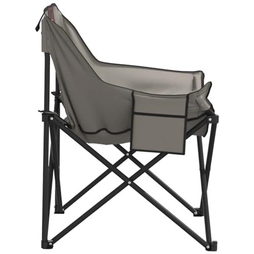 Chaise pliante grise lot de 2 en acier 600D compacte et robuste de 120 kg - 8