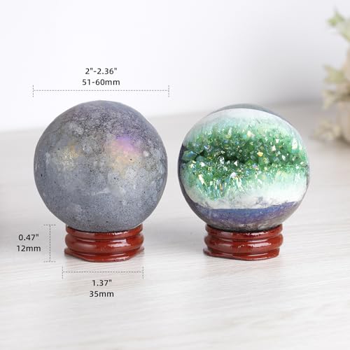 Boule de cristal de quartz vert contre le stress pour décoration de bureau - 3