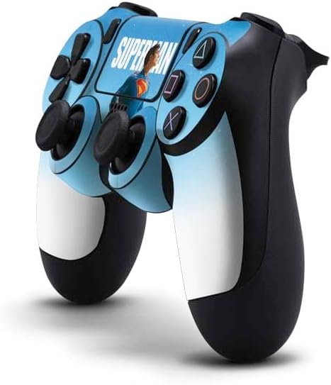 Vista 12 de Skinit Calcomanía para juegos compatible con el controlador de PS4, logotipo oficial de DC Comics Superman Comic en diseño rojo