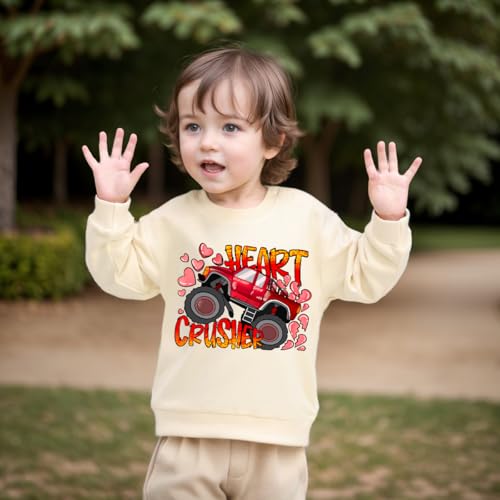 Kids Valentines Sweatshirt Toddler Boys Girls I Love You Hand Sign Love Heart Shirt Tops Outfit 1-7 Years4