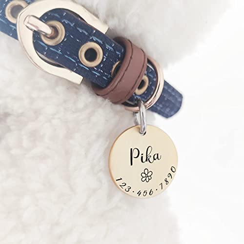 Hundemarke Für Haustiere Mittlerer Größe Mit Niedlichen Symbolen Zubehör Halsband Name Graviert Sicherheitskette Messing Anhänger