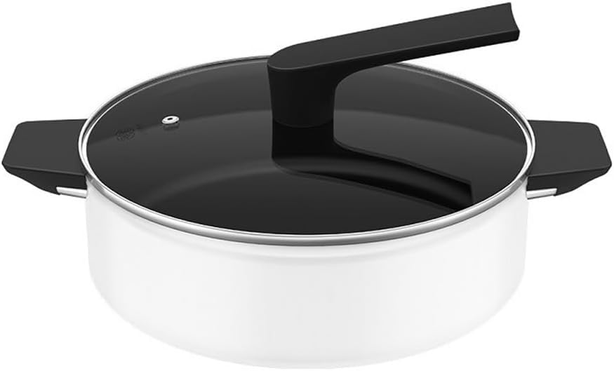 Hot Pot Camping Cooking Hiking Cookware Outdoor Cast Iron Lid Soup(E)