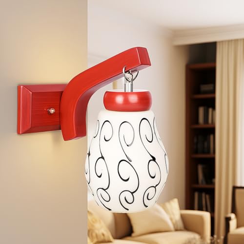 Image of GIGAWATTS Wall Lamp Decorative Light for Home Decor, Fancy Indoor Outdoor Wall Light, Hanging Sconce Lamp for Bedroom, Living Room, Hall, Modern Wall Lighting Fixture (1Pc, Without Bulb, WL503)