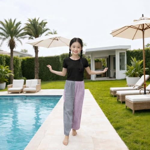 Image of Cotton Terry Towel Pants, Towel Pants for Swimmers, Resort Wear, Beach Coverup, Swim Wear