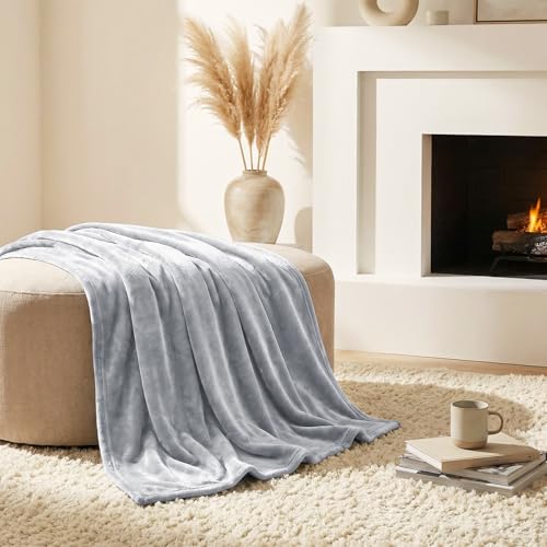 CozyLux Kuscheldecke Flauschig Decke 230x270 cm Hellgrau – Ansicht 6