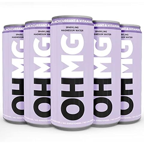 OHMG Water | 12 x 330ml Sparkling Magnesium Water | Blackcurrant & Vitamin C Cover