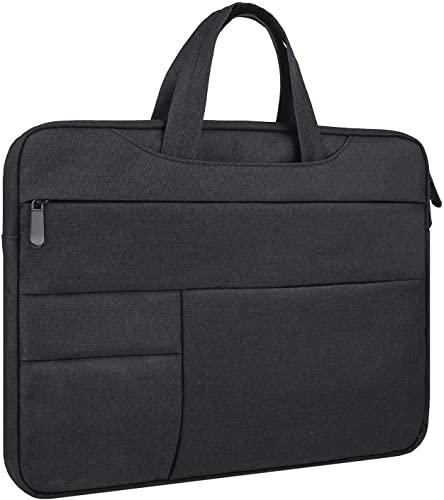 Image of Dynotrek 14 Inch Laptop Sleeve Case Cover with Handle Shockproof Protective Notebook Bag with Accessory Pocket, Durable Carrying Laptop Compatible for MacBook HP Lenovo Dell Asus Acer, Black