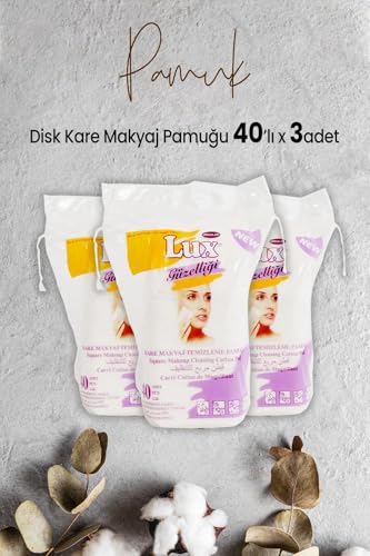 Kare Disk Makyaj Pamuğu, 40'lı x 3 Adet