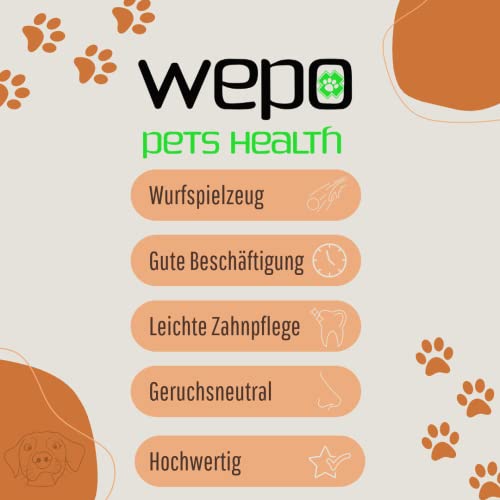 Balle à lancer pour chien WEPO en caoutchouc de 7 cm