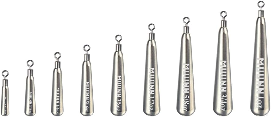Tungsten Free Rig Weights,10Pcs Drop Shot Rig Weights Tungsten Fishing Sinkers, More Compact Than Lead Weights, Tie on Connect
