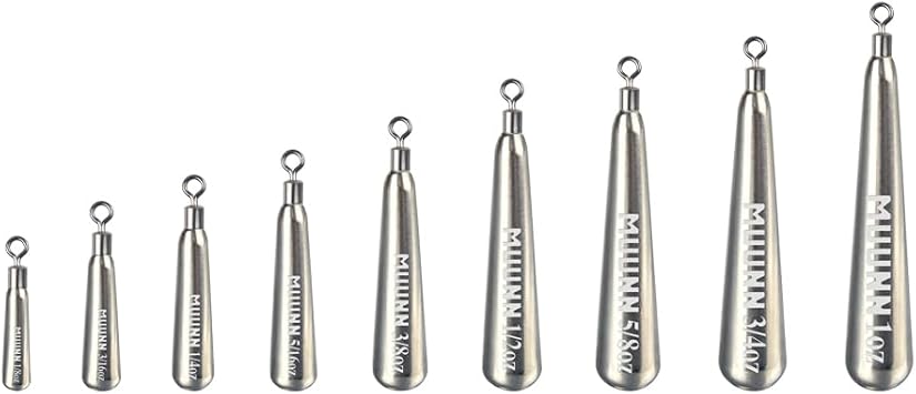 Tungsten Free Rig Weights,10Pcs Drop Shot Rig Weights Tungsten Fishing Sinkers, More Compact Than Lead Weights, Tie on Connect