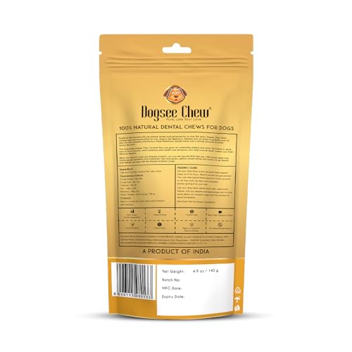 Dogsee Himalayan Yak Cheese Dog Chews with Turmeric/Curcumin (Medium - 2 Chews) | Dog Chews Long Lasting | Anti-inflammatory | Dog Chews for Teeth Cleaning | Odorless Dog Treats