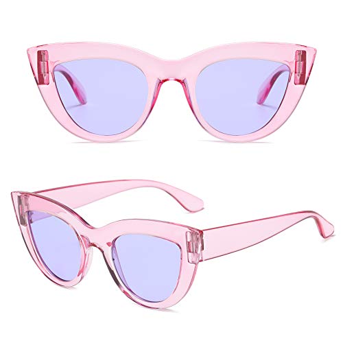 Image of Retro Vintage Narrow Cat Eye Sunglasses for Women Clout Goggles Plastic Frame