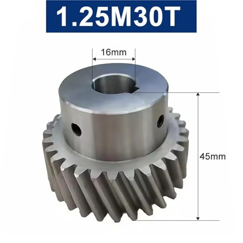 Engranaje helicoidal de 30 dientes y módulo 1,25 m con diámetro interior de 16 mm 2