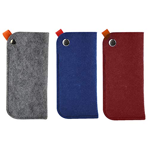 Image of Eyeglasses Bag Original Design Portable Soft Felt Slip In Pouch Case for Sunglasses