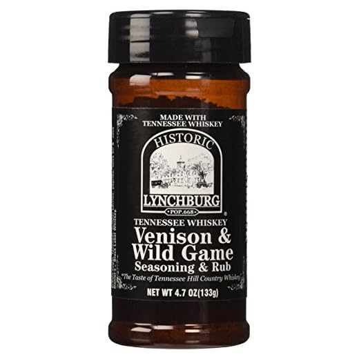 Historic Lynchburg Tennessee Whiskey Venison & Wild Game Seaoning & Rub 4.7 Oz. Jar
