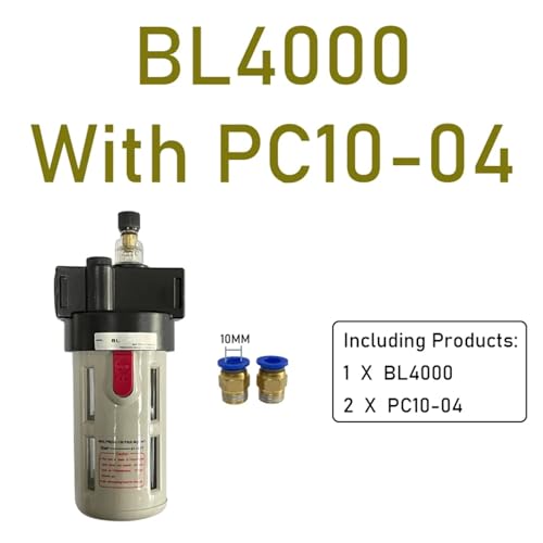 Filtro para aerógrafo de 1/2 pulgada: reductor de presión y lubricador BL4000 Sky Blue 3