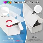 Laminated Trading Card Storage Box, Mtg Storage Card Box with 5-Compartment, Ultra-thin White Cardboard Collector Box for TCG, Sports Cards Storage, 2 Count - Image 2