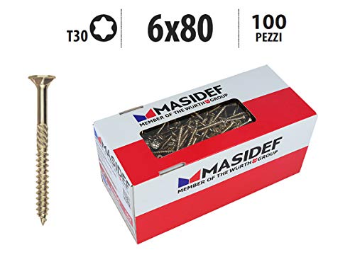 Preisvergleich Produktbild Profi Holzschraube Rapid® 2000 100 Stück 6x80 mm Verzinkt Gelb