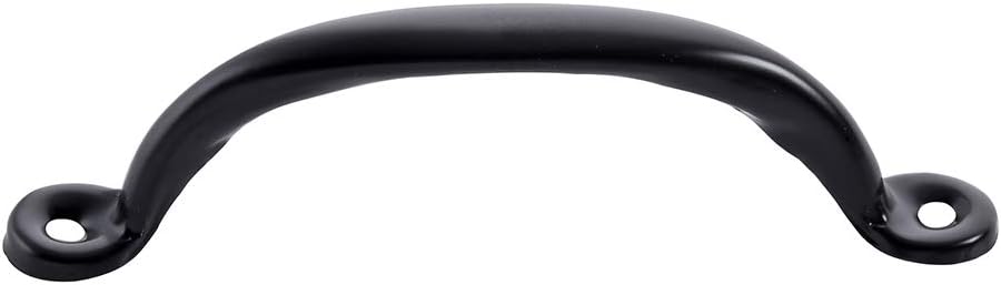 HOME MASTER HARDWARE 4-7/8 inch Cabinet Pull Handle 50 Pack, Door Pulls for Wooden Kitchen Furniture, Closet, Drawer, Barn Door Hardware, Gate Handles Black Finish with Screws