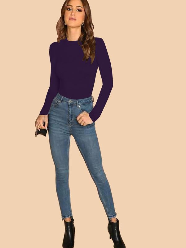 Image of Dream Beauty Fashion Women's Casual Round Neck Long Sleeves Stylish Top, 23 inch inches (Top Empire-06)