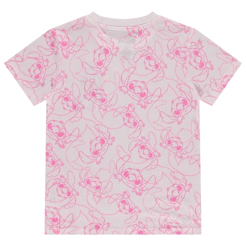Image of Disney Lilo and Stitch Girls Short Sleeve T-Shirt- Stitch Girls Tee Sizes 4-16