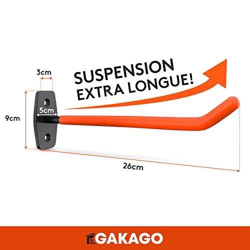 Support mural pour pneus Gakago avec 4 supports de jantes complets