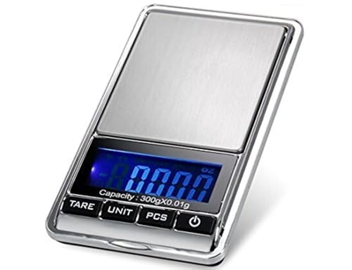 TBBSC Digital Pocket Gram Scale 0.01g Accuracy,Reloading Weighing, High Precision Digital Jewelry Scale,Mini Digital Grams Scale and Small Food Scale (300g/0.01g)