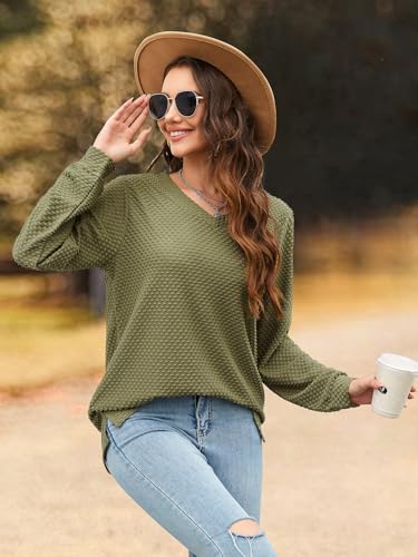 Image of Bulotus Womens Turtleneck Sweaters Ribbed Knit Split Cowl Neck Tunic Sweaters