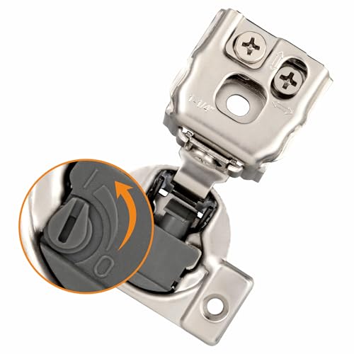 Image of 2 Pcs 1 1 /4 inch Overlay Soft Close Cabinet Hinges Variable Close Speed | 3-Way Adjustment,Cold Rolled Alloy Steel,face frame cabinets,anti-rust coat,105 degree,7.6kg /pair,50k cycles,14-26mm doors