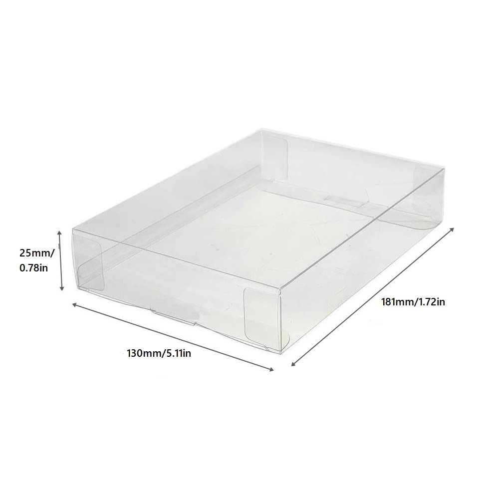 Ruitroliker 10pcs Clear Box Sleeve Protector for NES Games Cartridge Box
