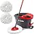 O-Cedar Easywring Microfiber Spin Mop & Bucket Floor Cleaning System with 2 Extra Refills
