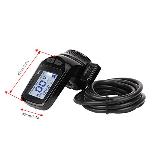 Thumb Throttle Brushless Motor Controller 24V 350W LCD Display Speed Control Accelerator Cable for Electric Scooter Motorcycle ATV and Vehicle