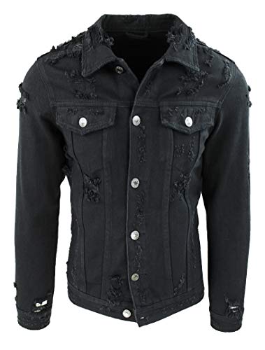 Veste moto slim fit Evoga le denim casual noir idéal pour vos sorties