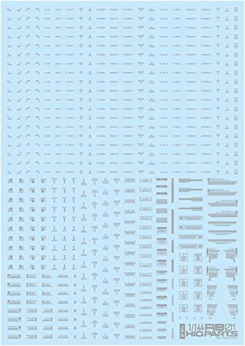 Autocollant gris clair RB01 Prudence 1/144 pour personnalisation de maquette de robot