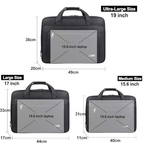 Large Briefcases For Men Canvas Tote Bag 15.6 Inch 17 Inch 19 Inch Laptop Case Work Bags Office Messenger Bag Business File2