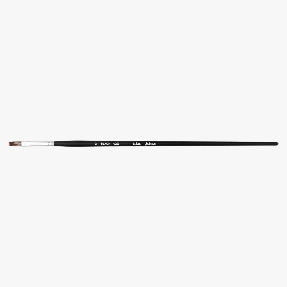 Lot De 10 Pinceaux Soie De Porc Noir Filbert Jackson's - Pour Peinture à L'huile Et Acrylique