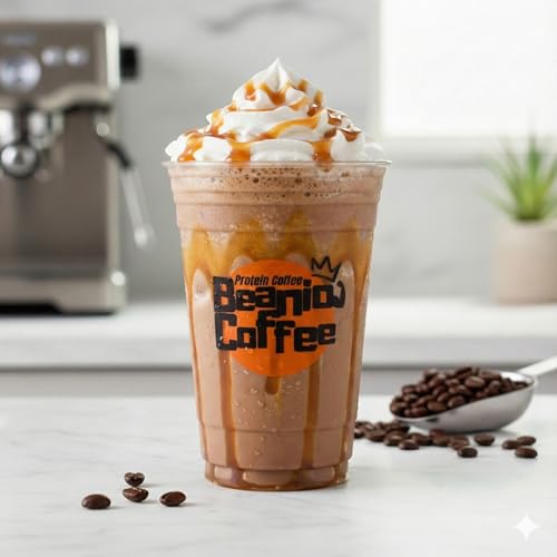 Image of Caramel Protein Iced Coffee - Instant Collagen Coffee with High CGA for Energy & Focus - Sugar-Free, Dairy-Free, Lactose-Free, Keto & Fasting Friendly - 100mg Caffeine - 15 Servings