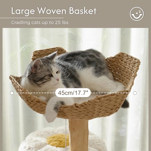 Árbol Moderno para Gatos con Hamaca y Postes para Rascar Beige miniatura 3