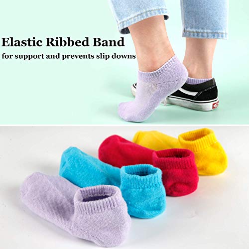 +Md 4 Pack Womens Bamboo No Show Socks Multicolor Smell Control Athletic Socks, With Cushioned Sole 2Blue/2Purple7-9 #TOP3