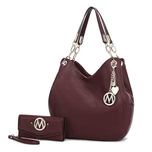 Image of MKF Collection Hobo Bag for Women & Wristlet Wallet, Vegan Leather Shoulder Bag Handbag Purse by Mia K.