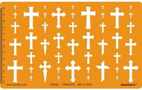 Isomars Cross Shapes Template Stencil – Drawing & Drafting Tool for Art, Design, Crafts & Technical Sketching