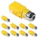 ACEIRMC 10pcs TT Magnetic Gearbox Engine DC Electric Motor 3V-6V Dual Shaft Geared ，DIY for Arduino Smart Car Robot Toys Cars Chassis Models Vibration Products (I Shape 1:48 Reduction Ratio)