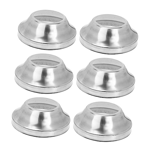 OSALADI Paquete de 6 Postes de Metal para Barandilla Base de Tubo Redondo Anclaje para Poste Brida de 51 Mm Fácil de Ensamblar para Barandillas de Porche Y Columnas de Jardín